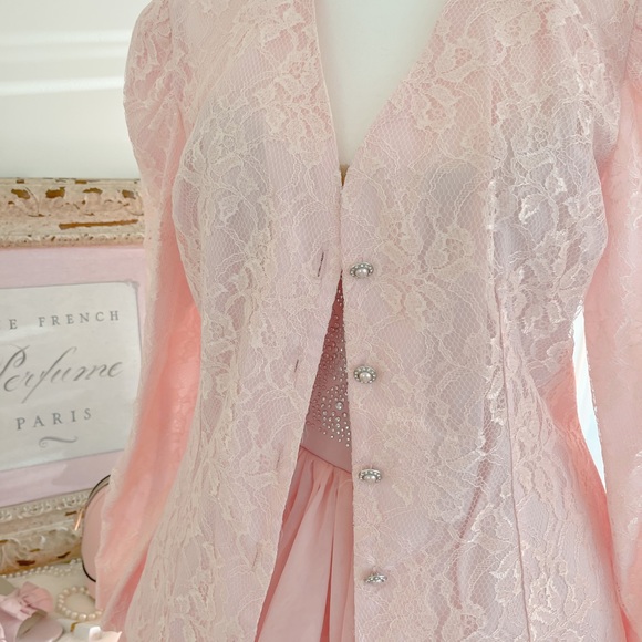 Lace Pink Spring blazer size 14 large - Picture 3 of 7